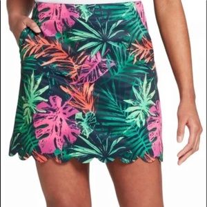 Lady Hagen Women’s Tropical Palm Scalloped 17” Golf Skort